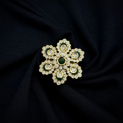 Flowered Meenakari Fusion Rings