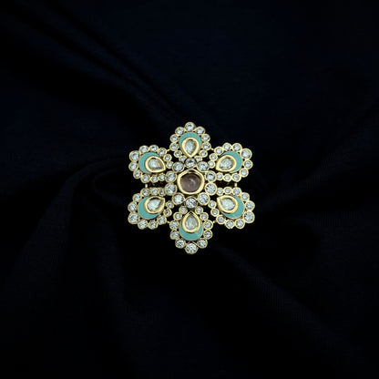 Flowered Meenakari Fusion Rings