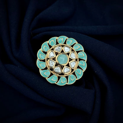 Meenakari Kundan Ring