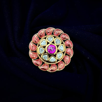 Meenakari Kundan Ring