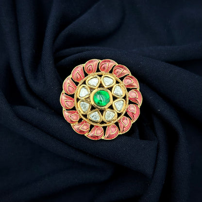 Meenakari Kundan Ring