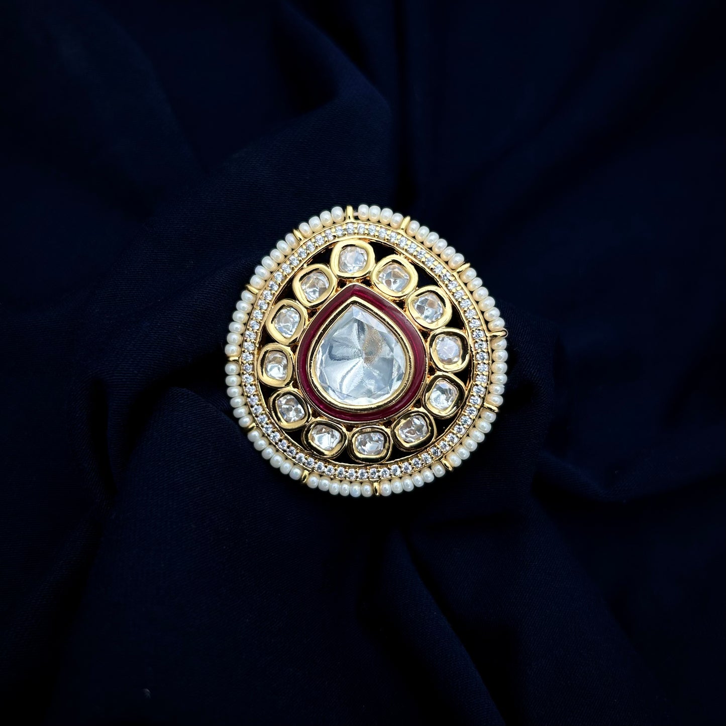 Aakar Kundan Ring