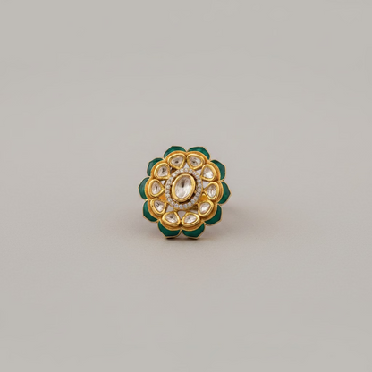 Meena Charm Polki Ring