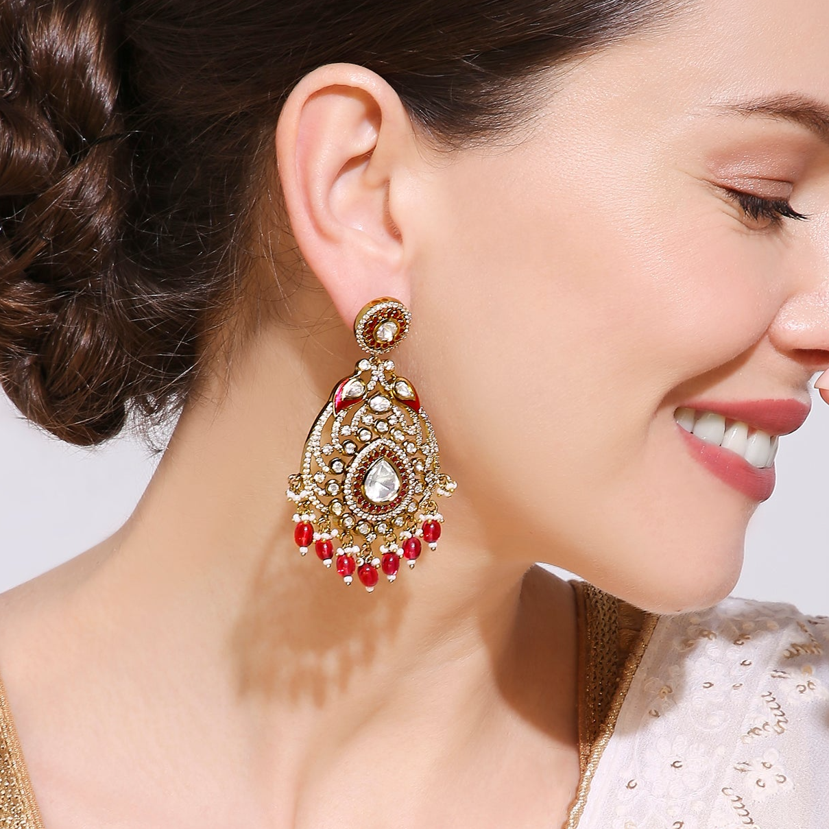 Victorian Meena Dangler Earrings