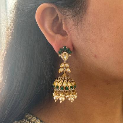 Mor Mahal Jhumka Earrings