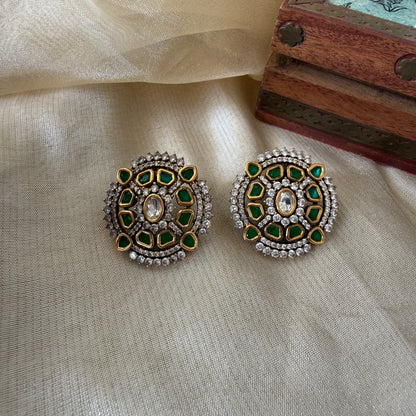 Royal Kundan Bloom Studs