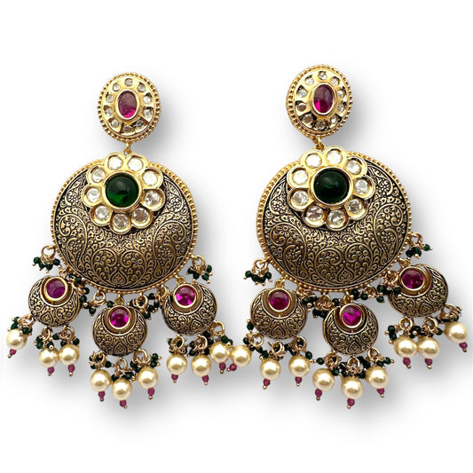 Antique Chandbali Earrings