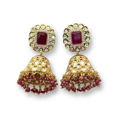 Doublet Fused Jhumka Earrings