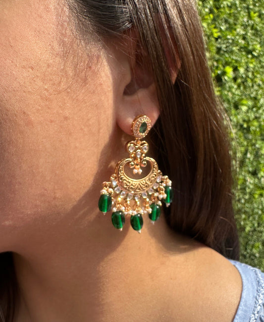 Jharoka Chandbali Earrings