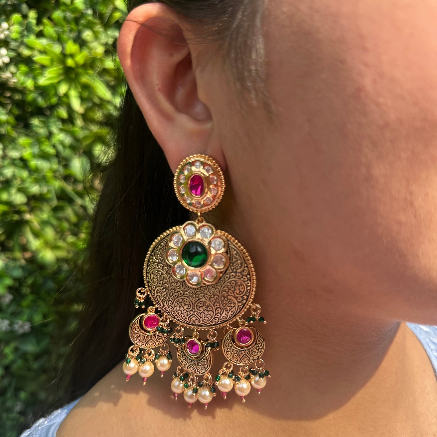Antique Chandbali Earrings