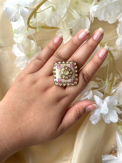 Padmika Meenakari Indian Ring