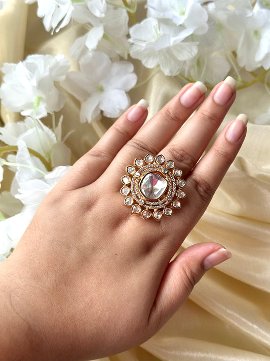 Sasha Uncut Polki Indian Ring