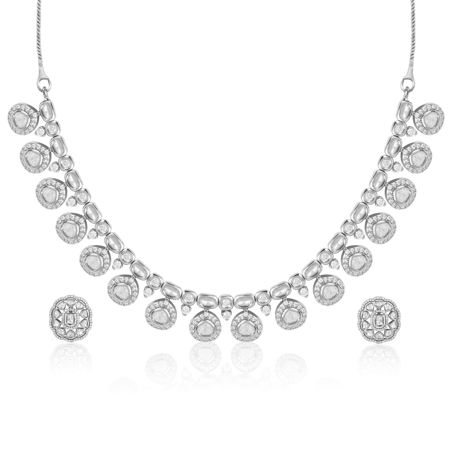 Aashka Silver Necklace Set