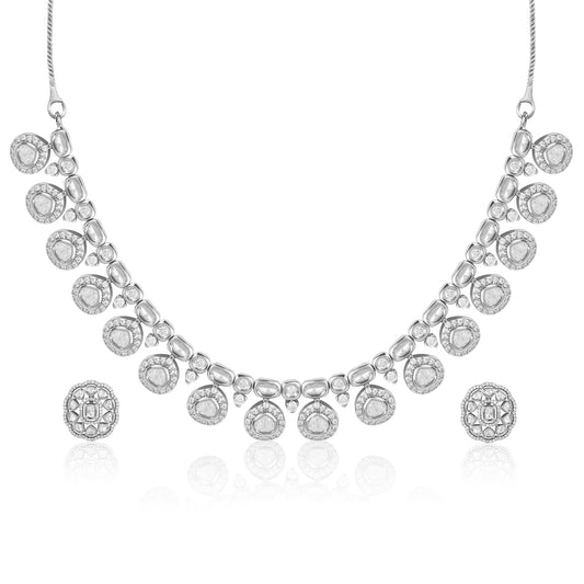 Aashka Silver Necklace Set