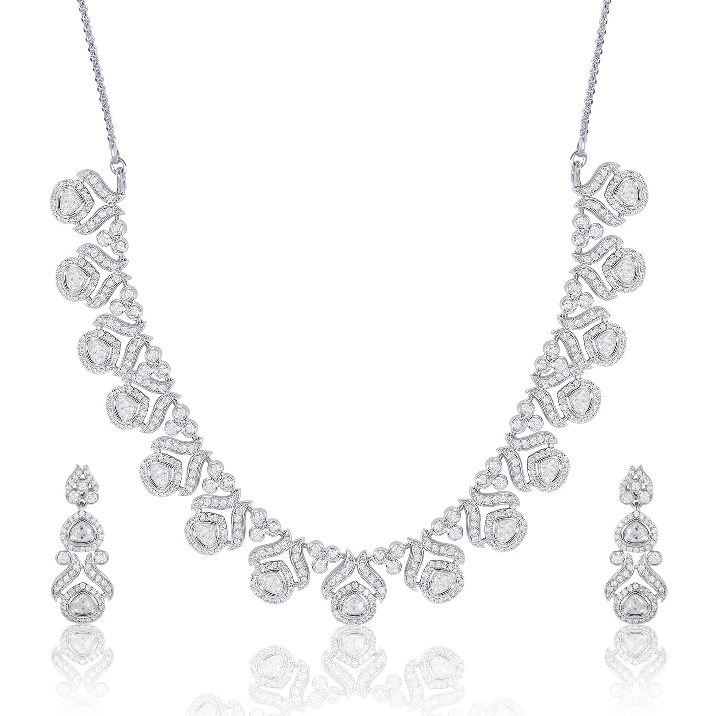 Elegant Silver Necklace Set