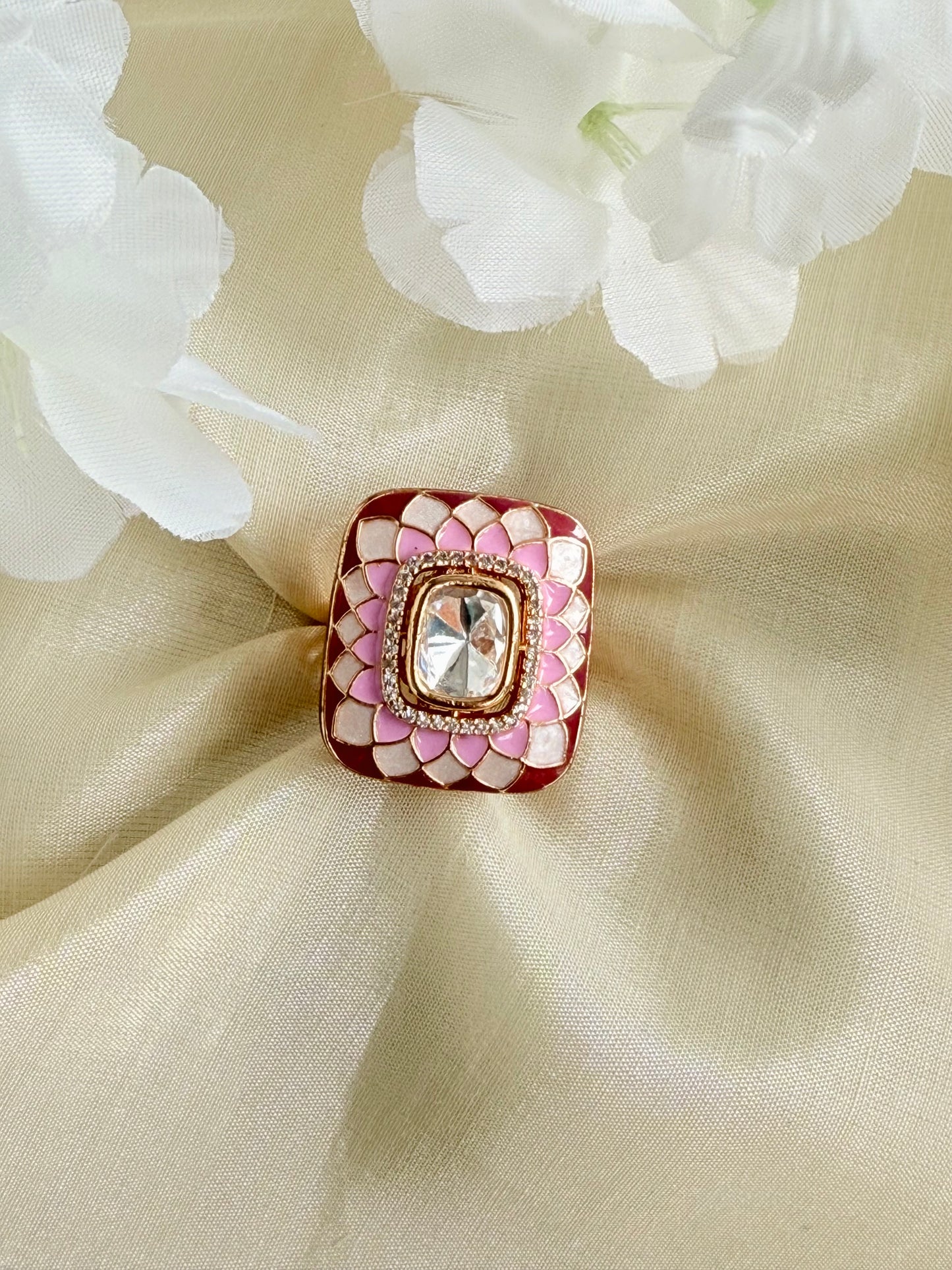 Zeesha Meenakari Indian Ring