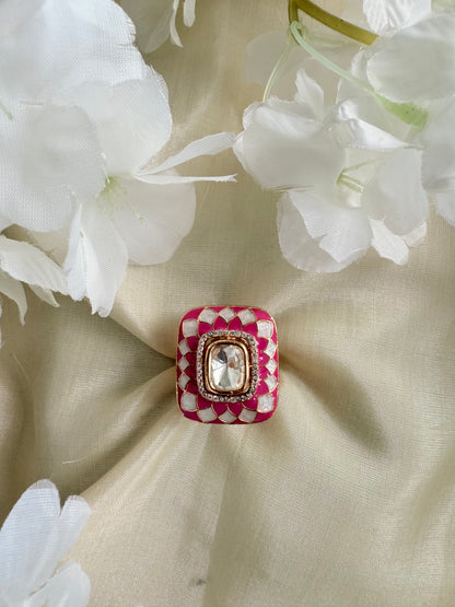 Zeesha Meenakari Indian Ring