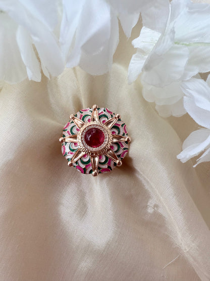 Reva Meenakari Indian Ring