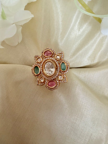 Rashi Polki Indian Ring