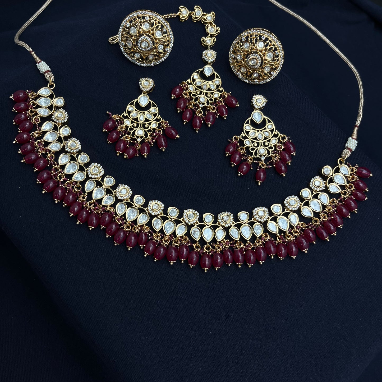 Polki Kundan Necklace Set