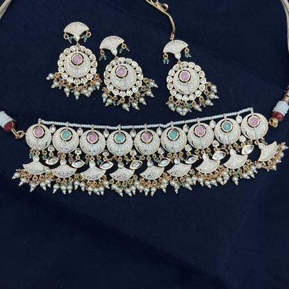 Royal Meenakari Kundan Necklace Set