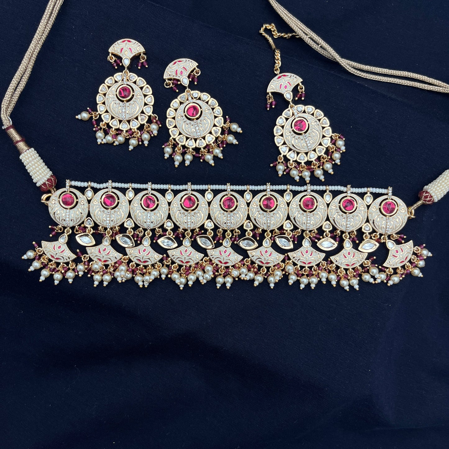 Royal Meenakari Kundan Necklace Set