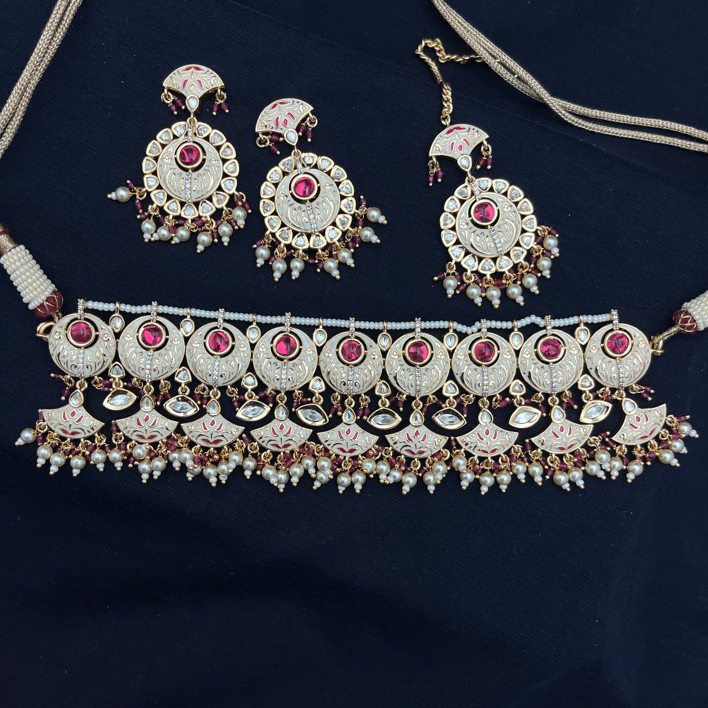 Royal Meenakari Kundan Necklace Set