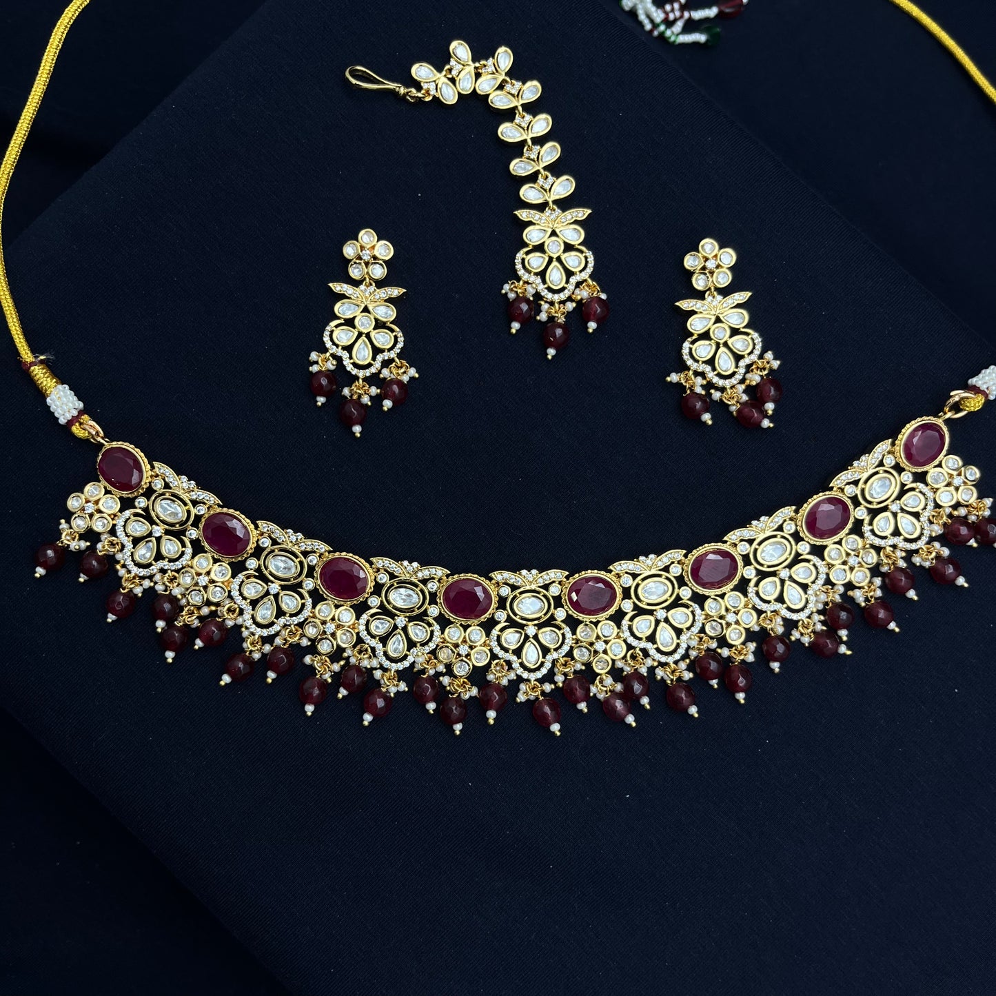 Pota Kundan Necklace Set