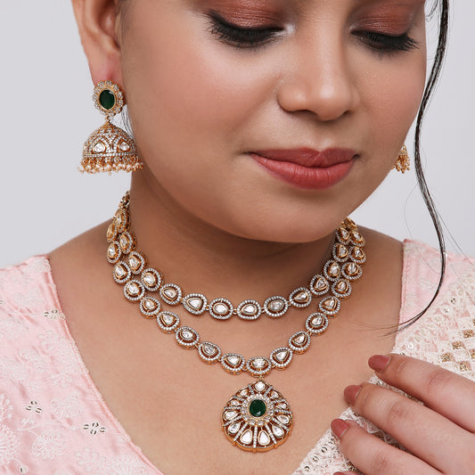 Double-Layer Kundan Necklace Set