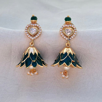 Lotus Charm Earrings