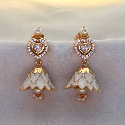 Lotus Charm Earrings