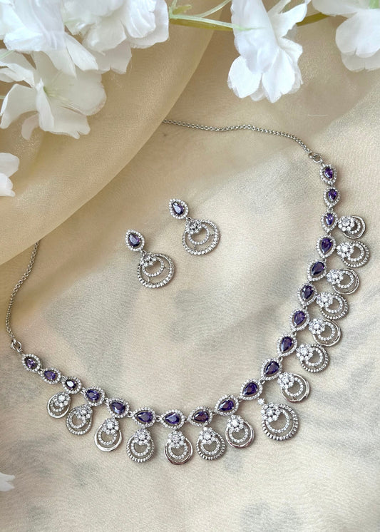 Kiyana Silver Necklace Set