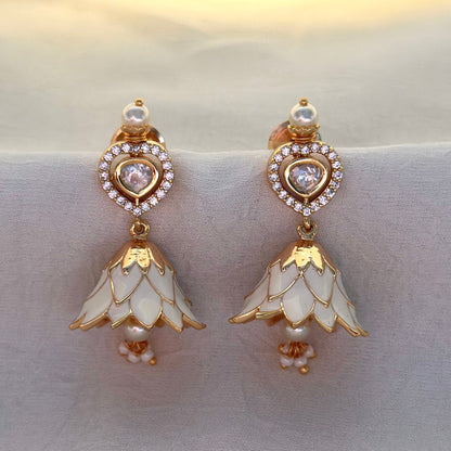 Lotus Charm Earrings