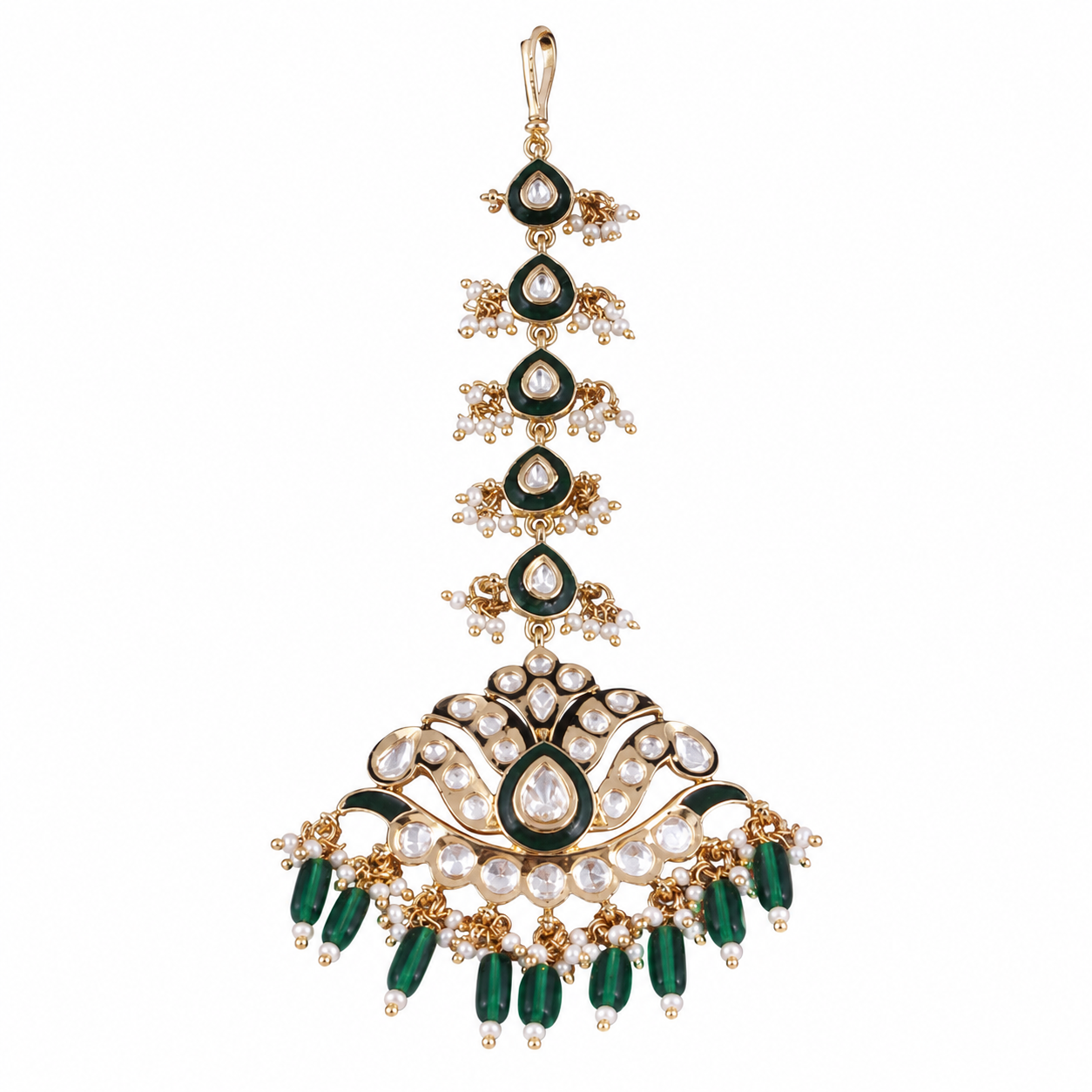 Vruksh Styled Meena Kundan Mang Tikka