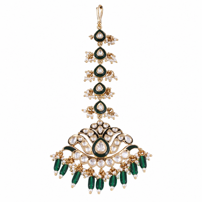 Vruksh Styled Meena Kundan Mang Tikka
