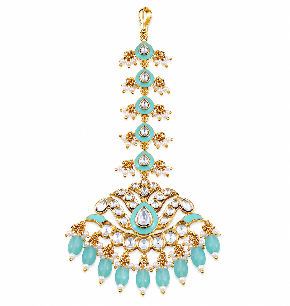 Vruksh Styled Meena Kundan Mang Tikka