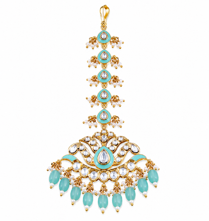 Vruksh Styled Meena Kundan Mang Tikka