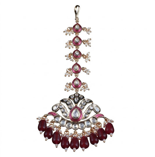 Vruksh Styled Meena Kundan Mang Tikka