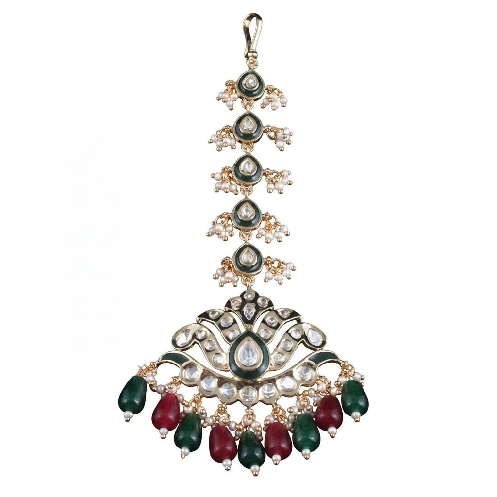 Vruksh Styled Meena Kundan Mang Tikka