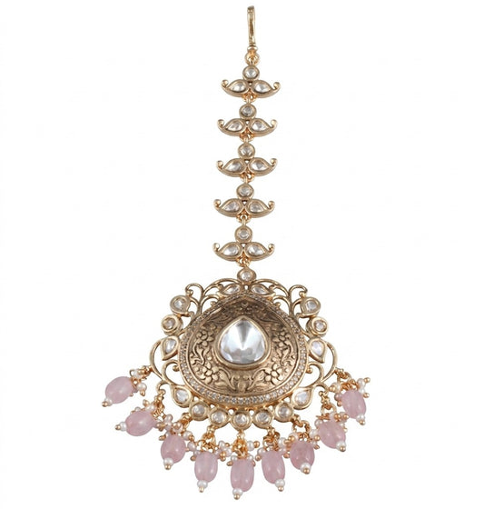Antique Styled Kundan Maangtika