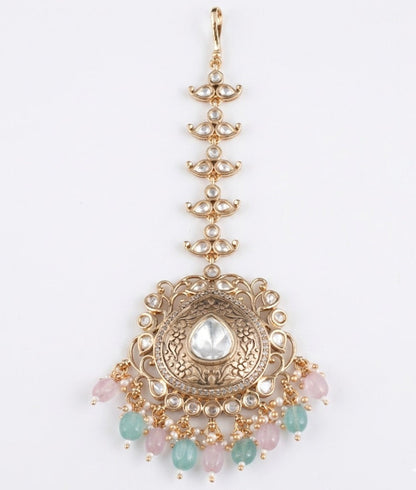 Antique Styled Kundan Maangtika