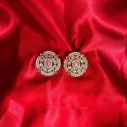 Royal Kundan Bloom Studs
