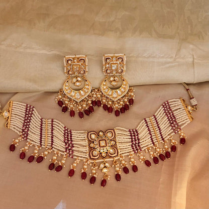 Ruby Noor Choker Set
