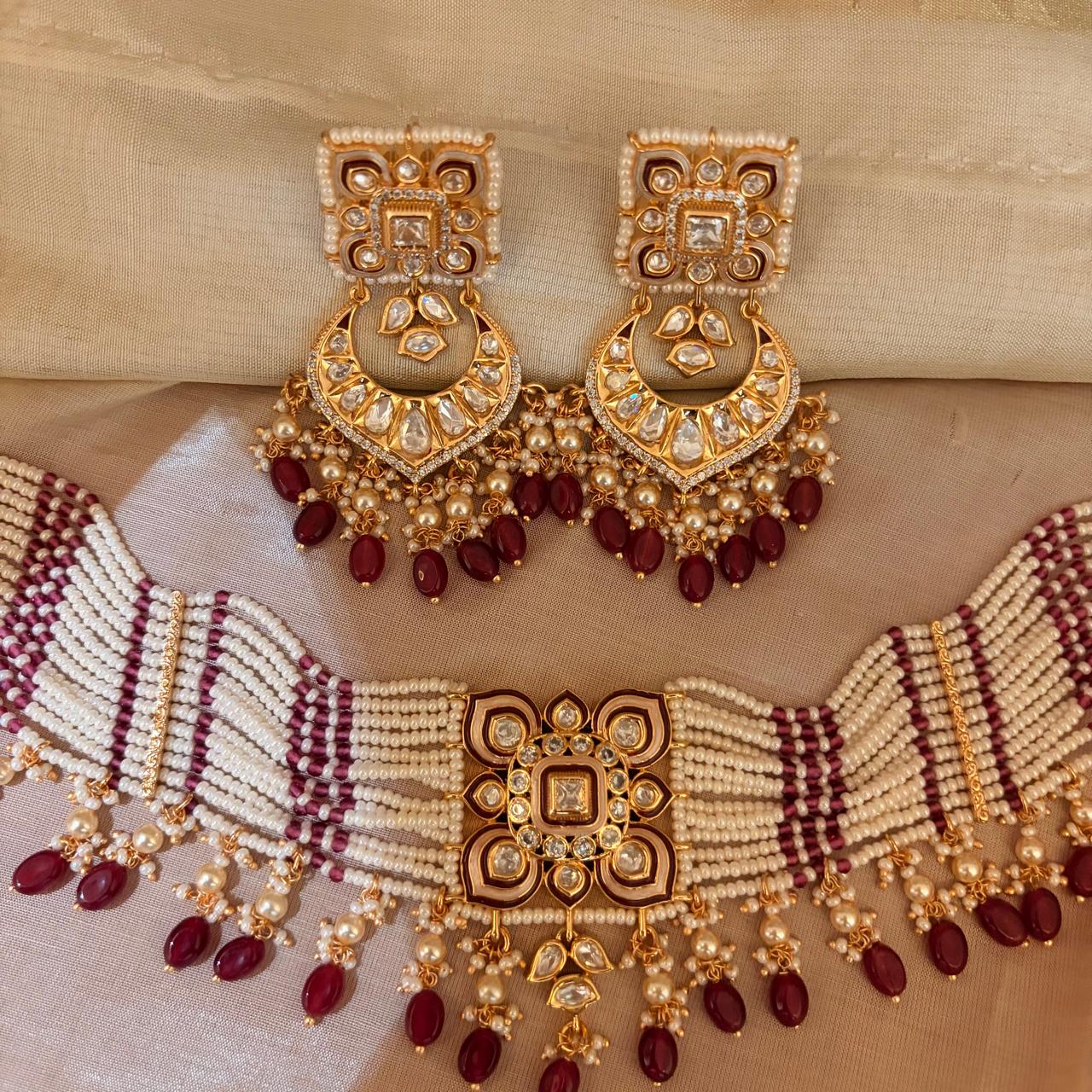 Ruby Noor Choker Set
