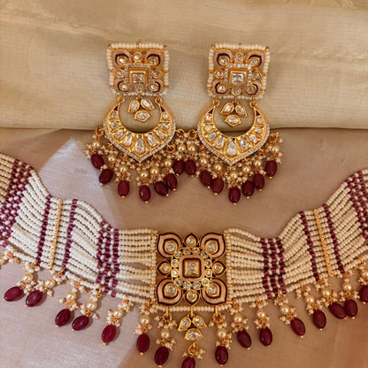 Ruby Noor Choker Set