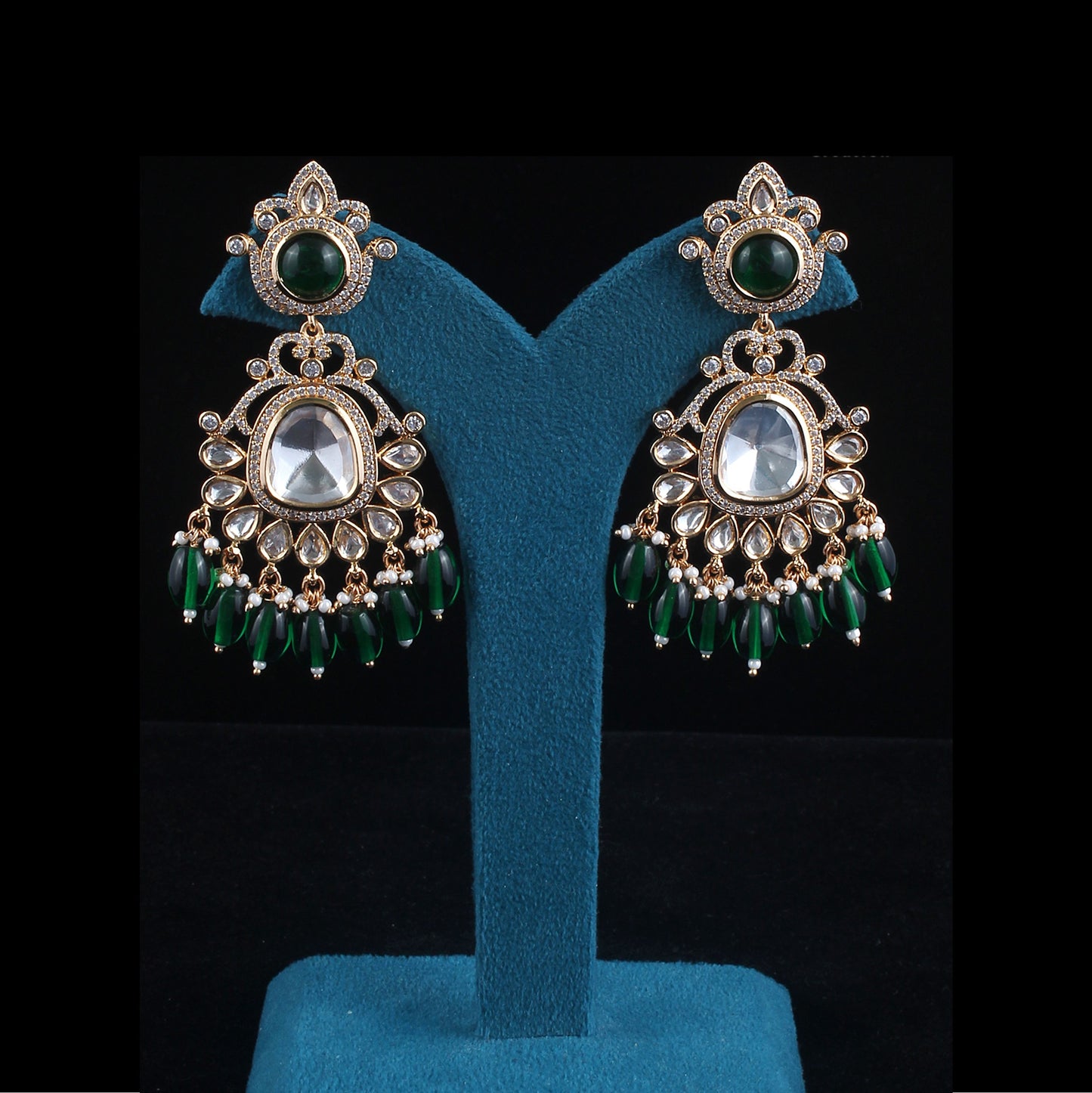 Pota Kundan Dangler Earrings