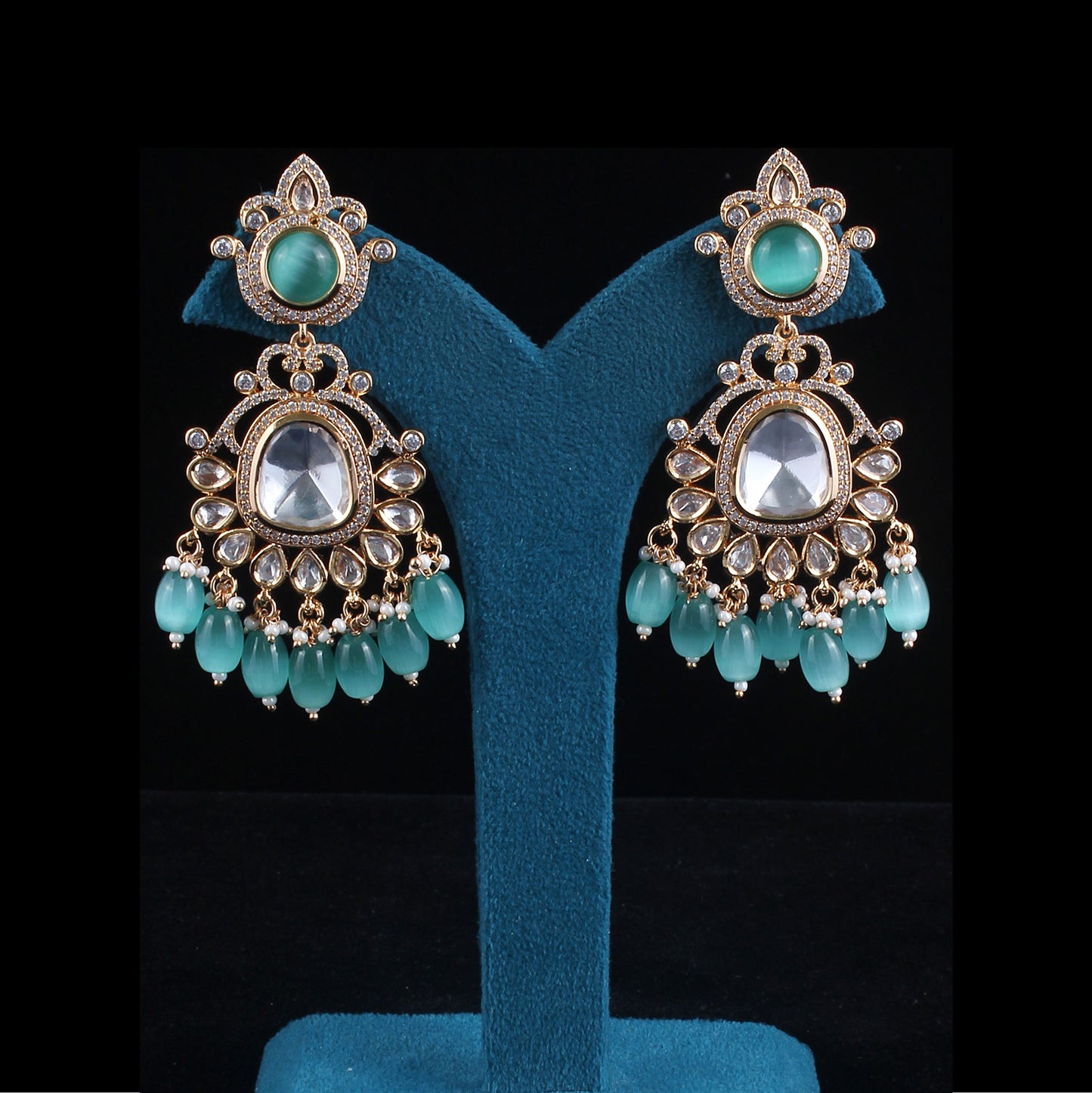 Pota Kundan Dangler Earrings