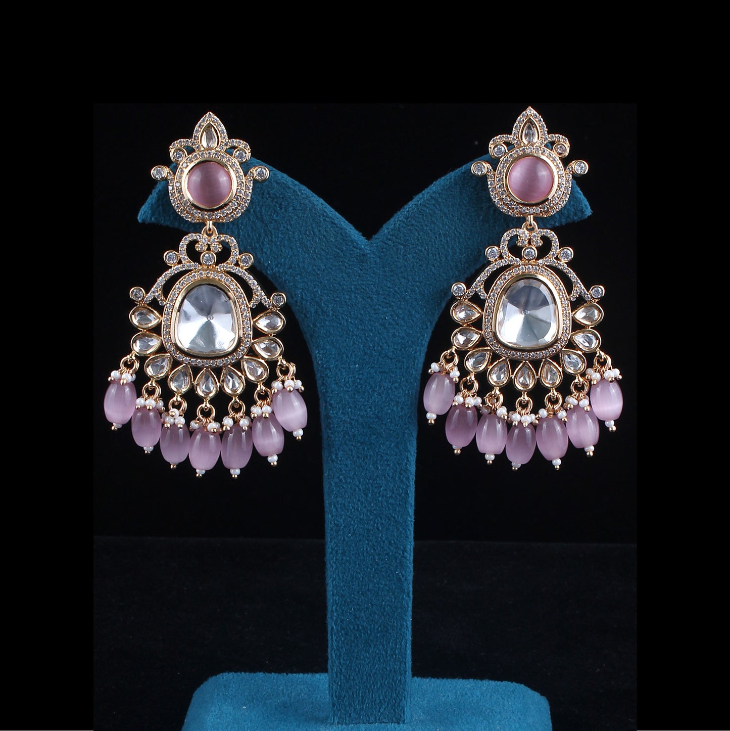 Pota Kundan Dangler Earrings