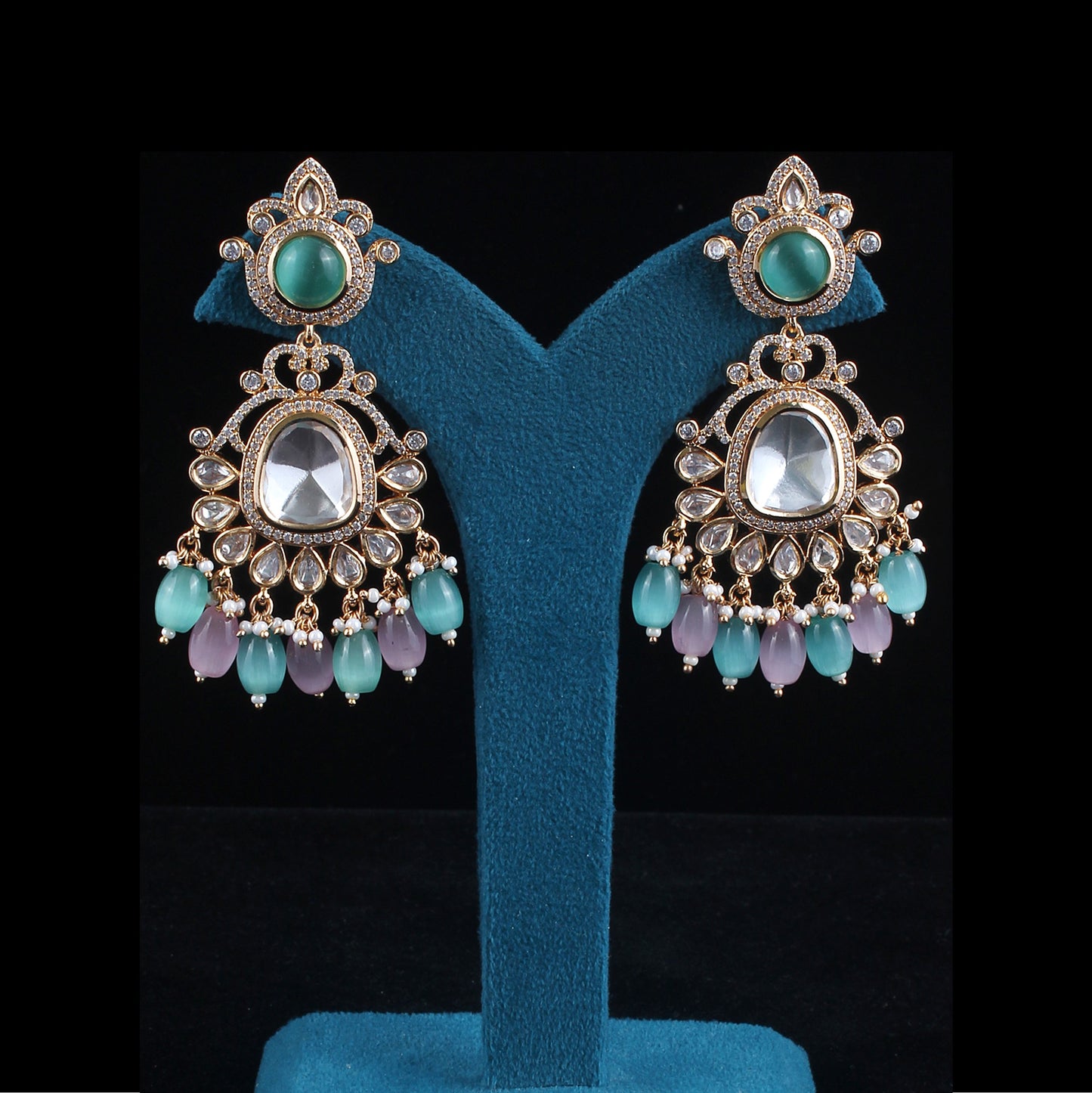 Pota Kundan Dangler Earrings