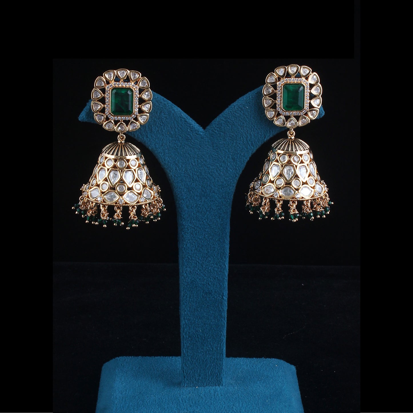 Doublet Fused Jhumka Earrings